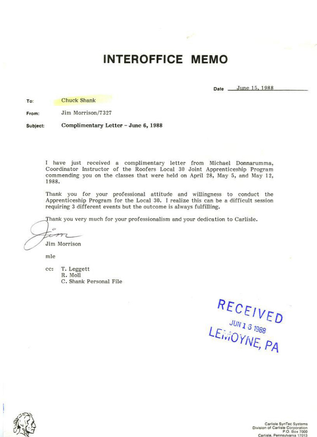 Letter Of Recommendation For Company Services from www.roofservicescompany.com